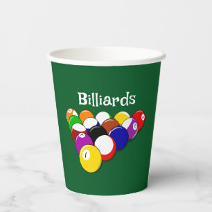 Gobelets En Papier Billiard Balls Design Paper Cup