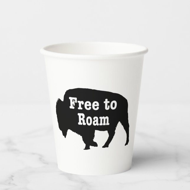 Gobelets En Papier Bison libre de Roam (Recto)