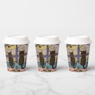 Gobelets En Papier Black Cat Christmas Paper Cup