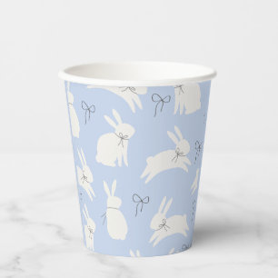 Gobelets En Papier Bleu clair noeud de pâques déjeuner fête