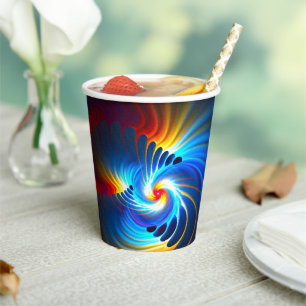 Gobelets En Papier Bleu gravitationnel