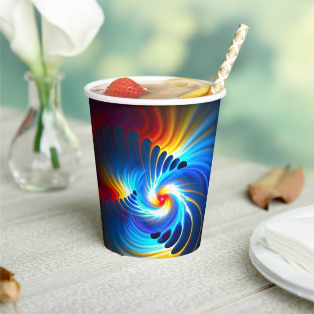 Gobelets En Papier Bleu gravitationnel (Insitu)