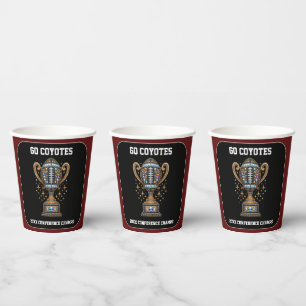 Gobelets En Papier Bling Football Party Big Game Bowl Game Trophée