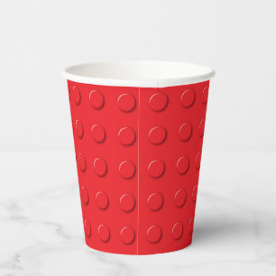 Gobelets En Papier Blocs de construction couleur primaire rouge