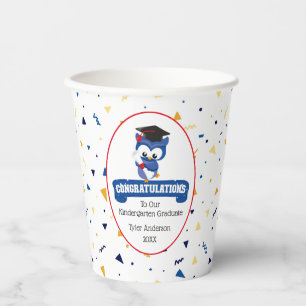 Gobelets En Papier Blue Owl Kindergarten Graduation 8oz Paper Cup