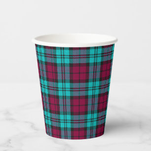 Gobelets En Papier Blue Red Campbell Tartan Blackwatch Plaid