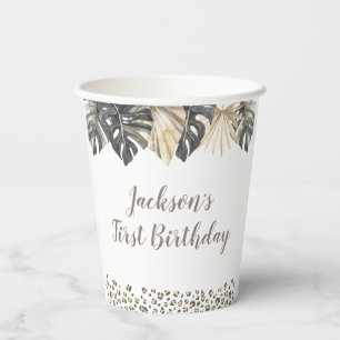 Gobelets En Papier Boho Green Sage Wild One Birday Paper Cup