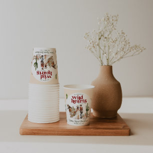 Gobelets En Papier Boho Western Desert Enterrement de vie de jeune