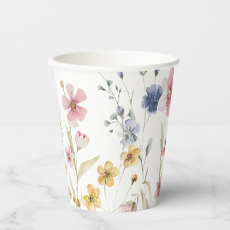 Gobelets En Papier Boho Wildflower