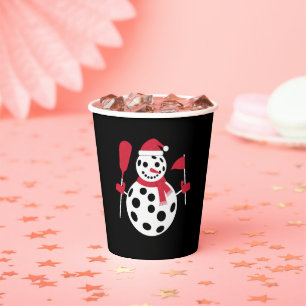 Gobelets En Papier Bonhomme de neige chapeau de Père Noël Famille Xma