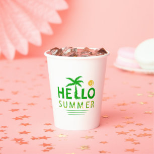Gobelets En Papier Bonjour été