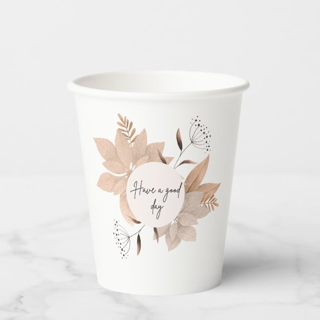 Gobelets En Papier Bonne journée (Recto)