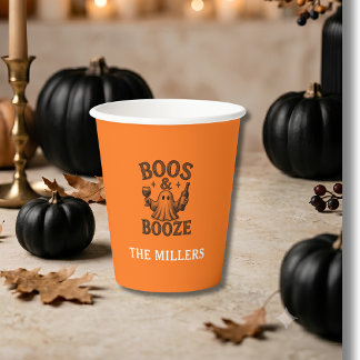 Gobelets En Papier Boos & Booze Vintage Ghost Halloween