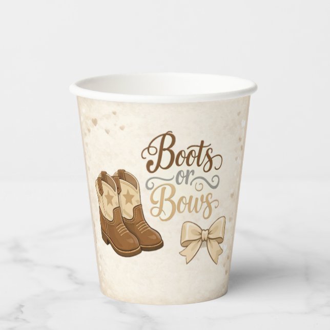 Gobelets En Papier Boots and Bows Paper Cup (Recto)