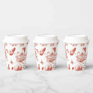 Gobelets En Papier Boston Toile Red