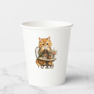 Gobelets En Papier bougie chat mignon, étiquette chaton drôle, chat f