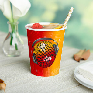 Gobelets En Papier Boule Disco Étincelante