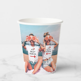Gobelets En Papier Bouteille d'eau personnalisée pour meilleure amie