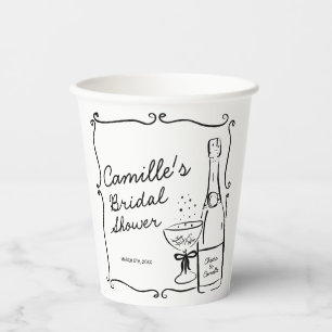 Gobelets En Papier Brunch et Bubbly Enterrement de Vie de Jeune Fille
