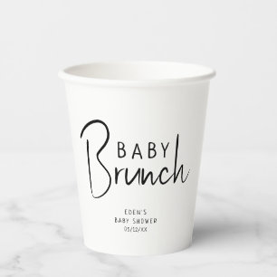 Gobelets En Papier Brunch pour bébé Neutre Moderne Simple