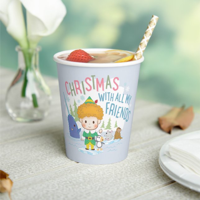 Gobelets En Papier Buddy l'Elfe Noël avec tous mes amis (Insitu)