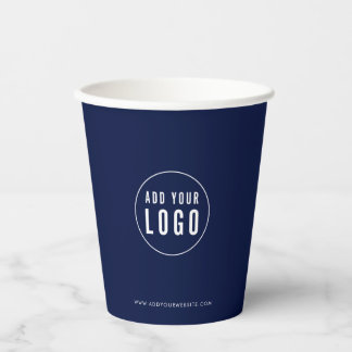 Gobelets En Papier Business Add Logo Modern Minimalist Custom Color