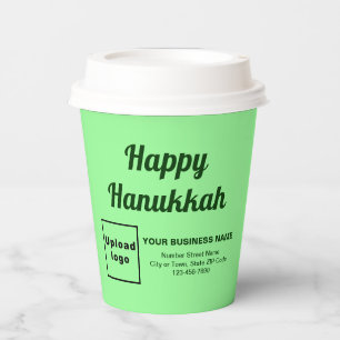Gobelets En Papier Business Hanoukka Light Green Paper Cup