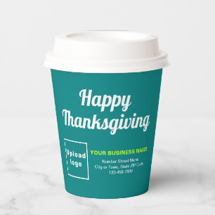Gobelets En Papier Business Thankesgiving Turquoise Green Paper Cup
