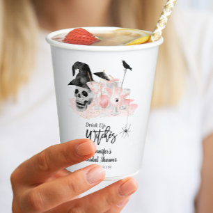 Gobelets En Papier Buvez jusqu'à la dernière goutte Cocktail Rose Bri