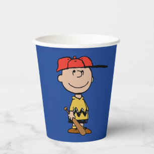 Gobelets En Papier cacahuètes   Charlie Brown Baseball Smile