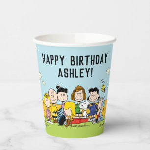 Gobelets En Papier cacahuètes Charlie Brown et Gang Anniversaire