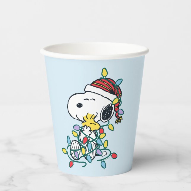 Gobelets En Papier cacahuètes | L'amour et les lumières de Noël (Recto)
