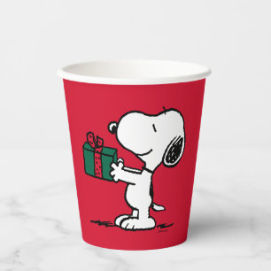 Gobelets En Papier cacahuètes Snoopy Christmas Gift Giver