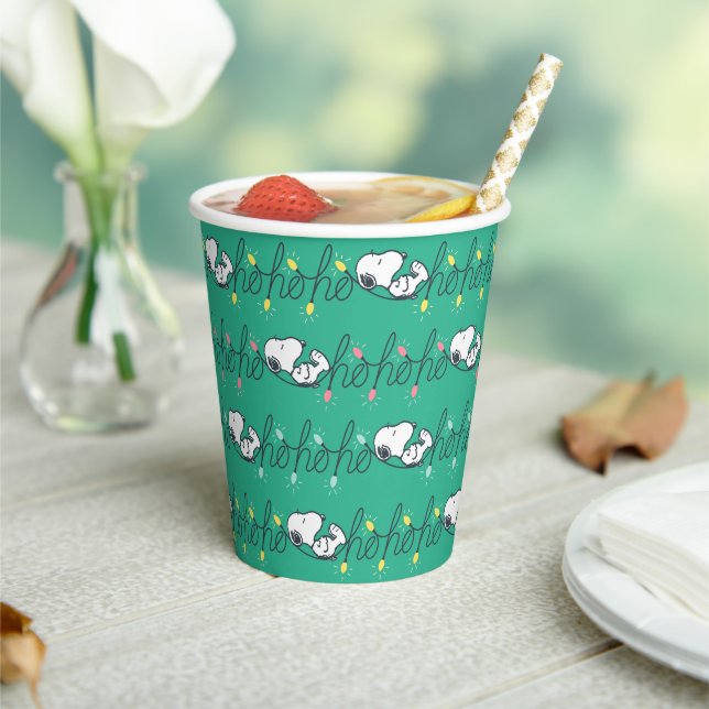 Gobelets En Papier cacahuètes | Snoopy Ho Ho Ho Noël Motif (Insitu)