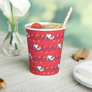 Gobelets En Papier cacahuètes   Snoopy Holiday Ho Ho Ho Holiday Motif