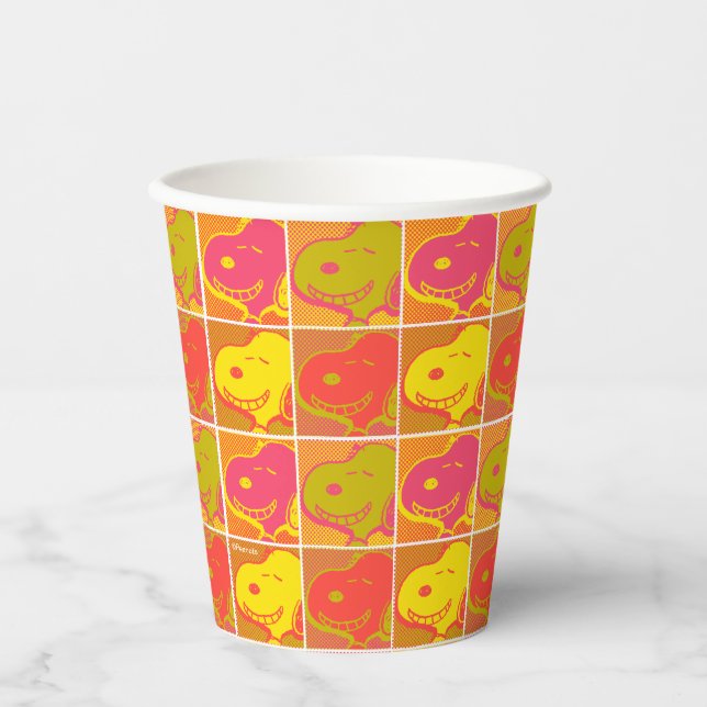 Gobelets En Papier cacahuètes | Snoopy Pop Art Motif (Recto)