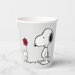 Gobelets En Papier cacahuètes   Snoopy & Woodstock Rouge & Noir