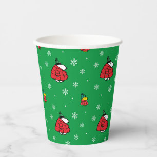 Gobelets En Papier cacahuètes   Veste Snoopy Red Puffer