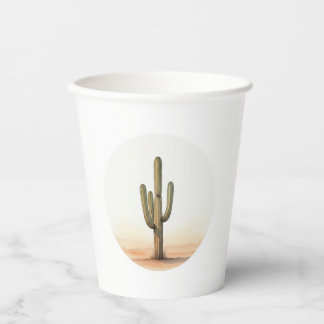 Gobelets En Papier Cactus aquarelle tasses en papier
