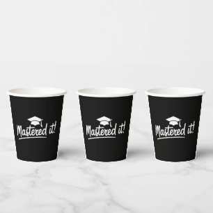 Gobelets En Papier Cadeau de fin d'études de master Maîtrisé 