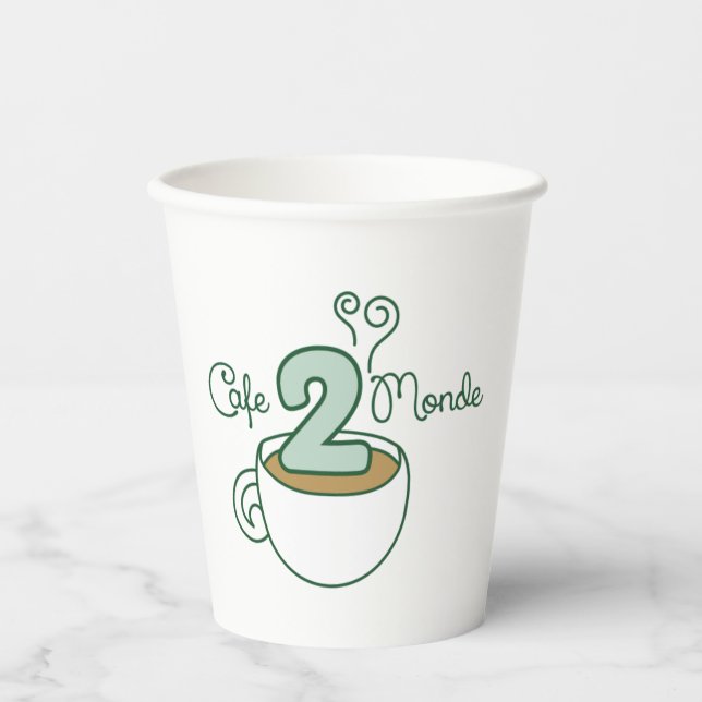 Gobelets En Papier Café 2 Monde Coffee Cup (Recto)