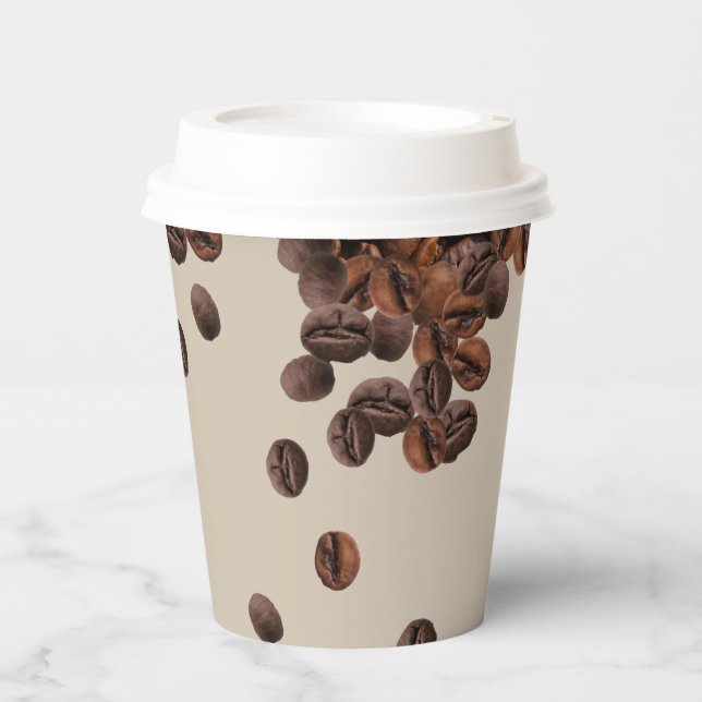 Gobelets En Papier Café Beans Café (Recto)