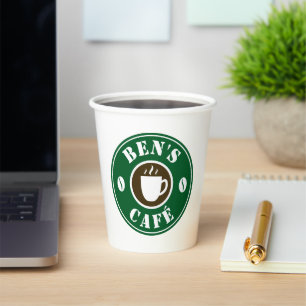 Gobelets En Papier Café personnalisé haricots logo boisson en papie