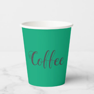 Gobelets En Papier Café simple Pastel Green Paper tasses
