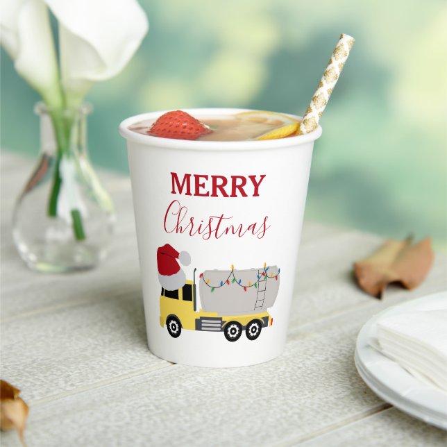 Gobelets En Papier Camions de transport de camion de Noël (Insitu)