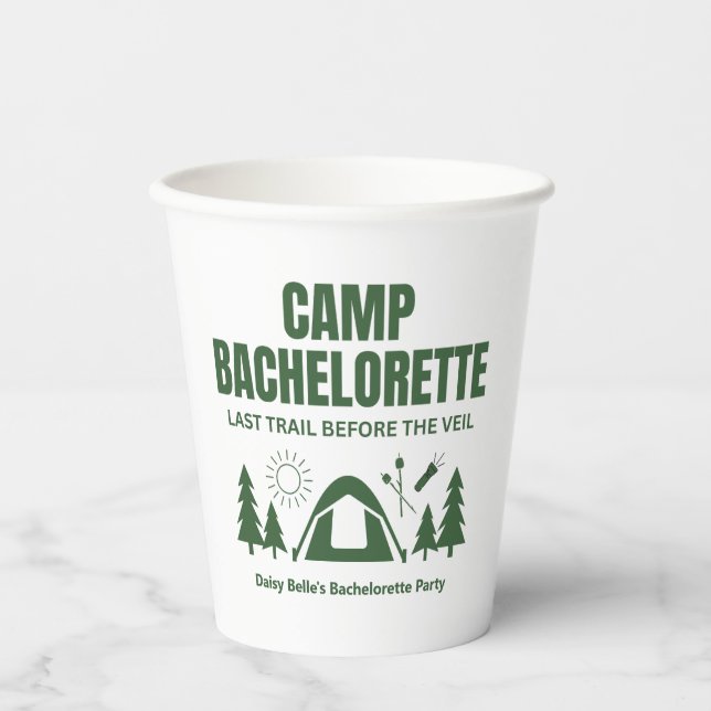 Gobelets En Papier Camp Bachelorette Livre vert (Recto)