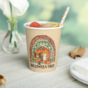 Gobelets En Papier Camper/remorque Rainbow Halloween Vibes