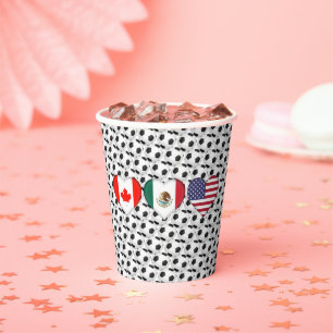 Gobelets En Papier Canada Mexique États-Unis accueillant le tournoi d