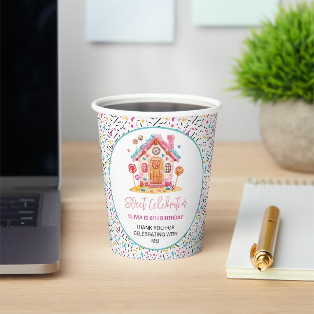 Gobelets En Papier Candyland Sweet Celebration Anniversaire de enfant (Insitu)