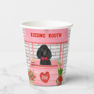 Gobelets En Papier caniche Chien Valentine's Day Kissing Booth